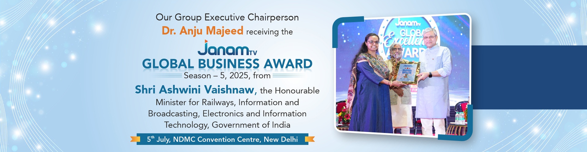 Janam TV Global Business Award
