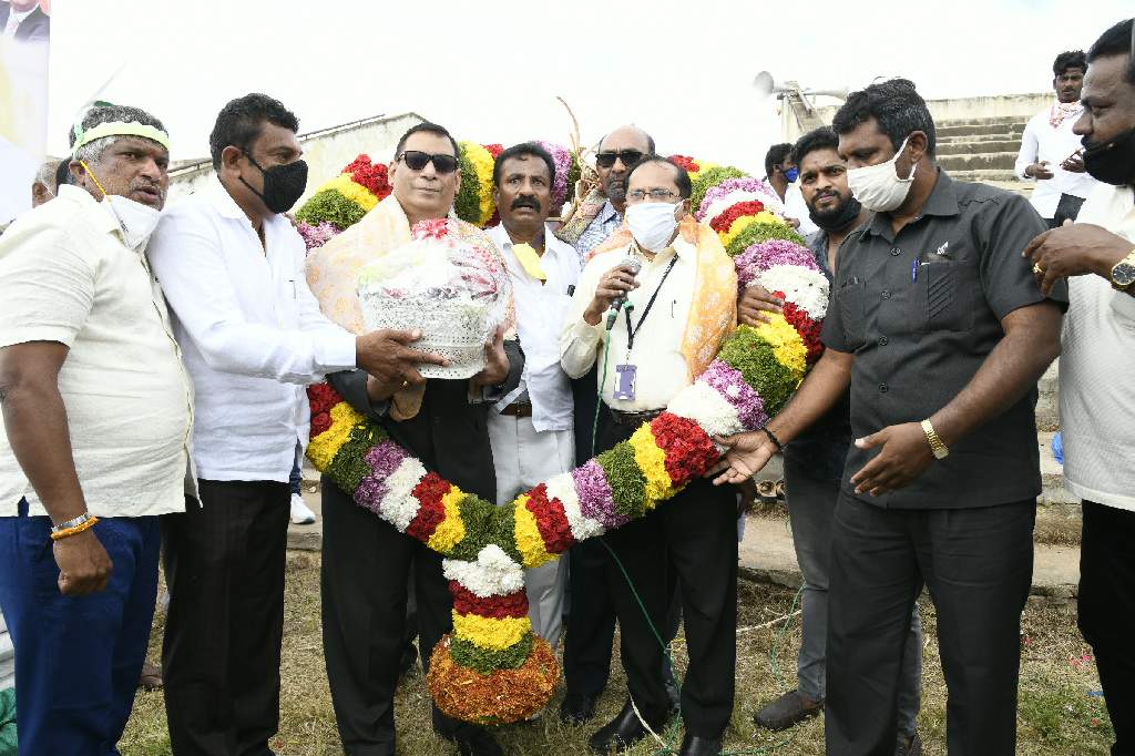 Dr. Majeed Foundation distributes rice bags to the needy communities in Magadi, Karnataka