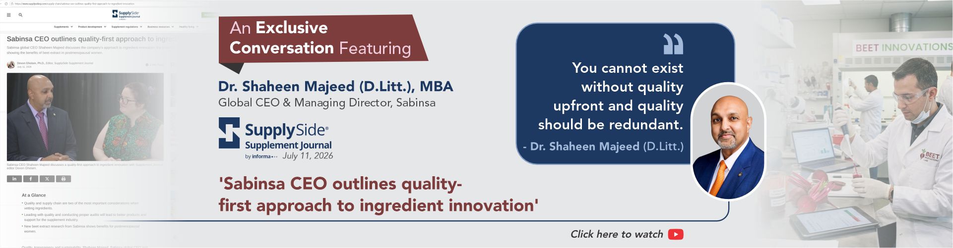 Dr. Anju Majeed - ASSOCHAM Article